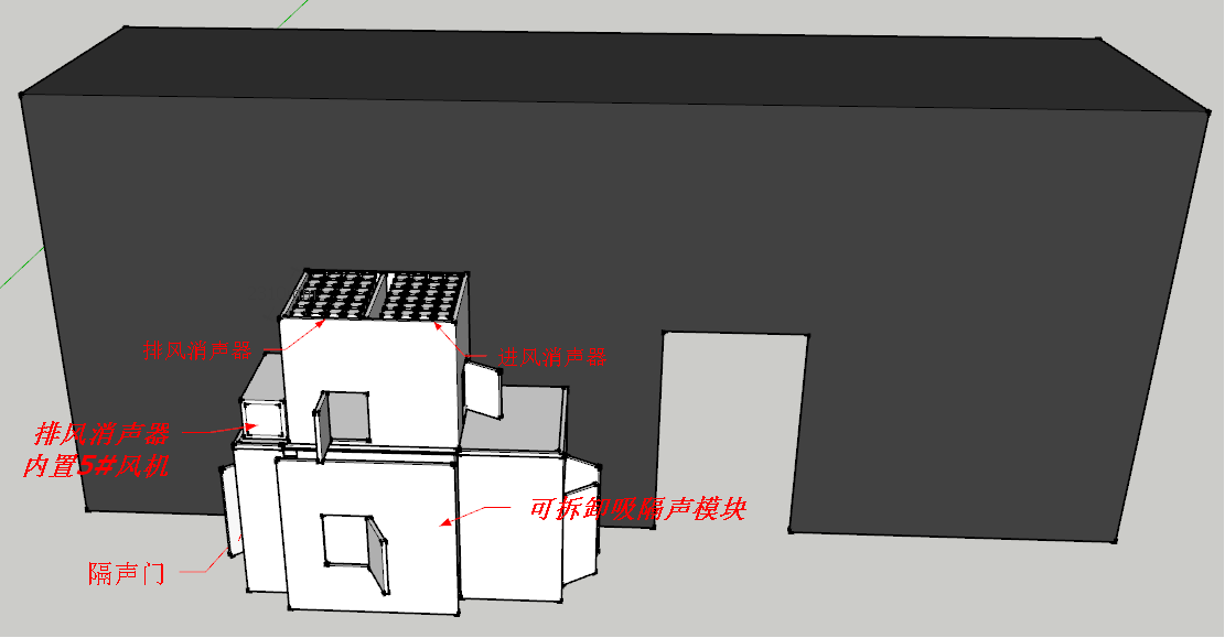 蒸發(fā)式冷水機(jī)組噪聲控制方案效果圖